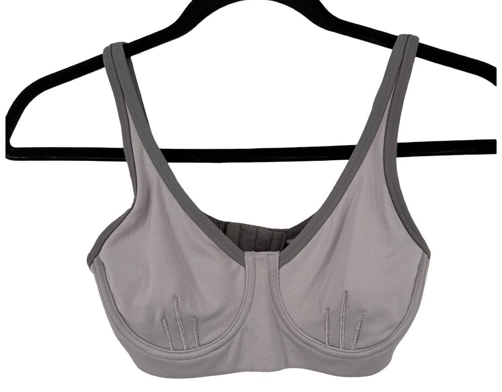 Natori 731439 Convertible COOLMAX High Impact Performance sports bra gray 32B
